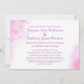 Orchidee gestileerde waterverf paarse bruiloft uit kaart (Achterkant)