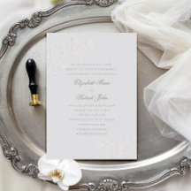 Orchidee Heirloom Faux Ivory Formal Classic Weddin