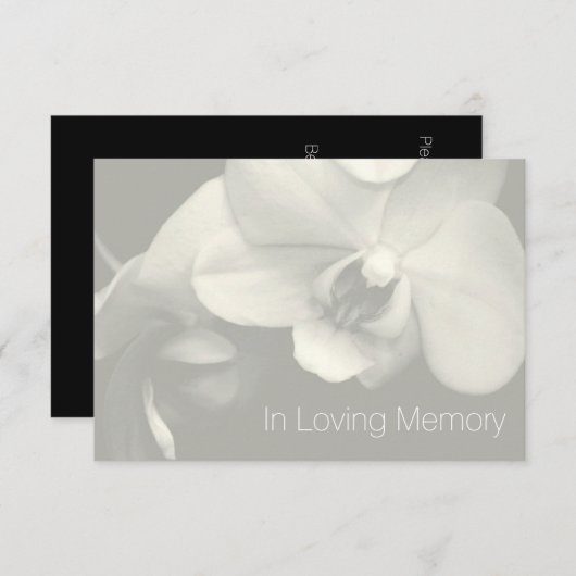 Orchidee in liefdevolle herinnering 6 Viering van  Kaart (Voorkant / Achterkant)