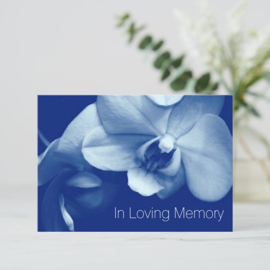 Orchidee in liefdevolle herinnering 9 viering van  kaart (Staand voorkant)