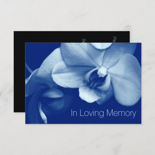 Orchidee in liefdevolle herinnering 9 viering van  kaart (Voorkant / Achterkant)