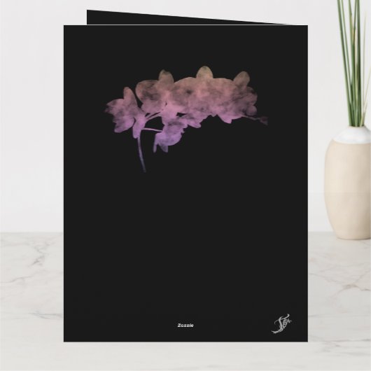 Orchidee Ipanema schaduw op een donkere achtergron Kaart (Achterkant)