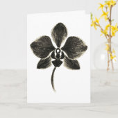 Orchidee lijntekening – Botanische Kaart (Gele Bloem)