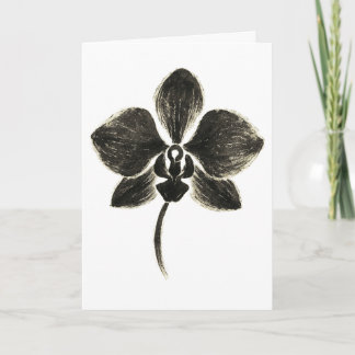 Orchidee lijntekening – Botanische Kaart