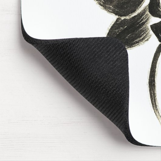 Orchidee Line Drawing – Bloemontwerp op Muismat (Hoek)