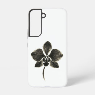 Orchidee Line Drawing – Botanische telefoonhoes Samsung Galaxy Hoesje