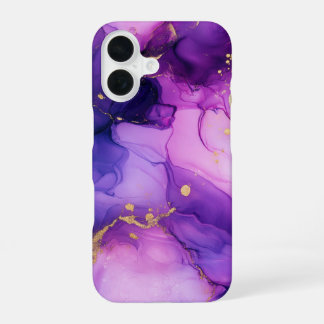 Orchidee Lumière Luxe Zacht Paarse Waterverf Goud iPhone 16 Hoesje