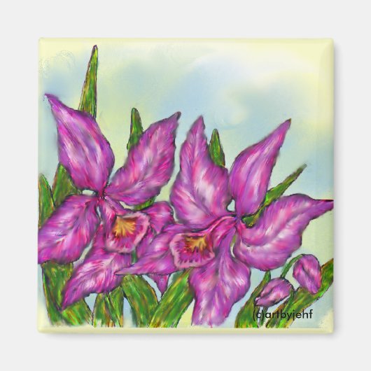 Orchidee magnetisch magneet (Voorkant)