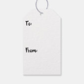 Orchidee met twee kolibries kop cadeaulabel (Achterkant)