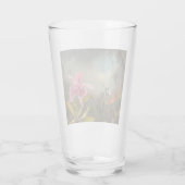 Orchidee met twee kolibries kop glas (Achterkant)