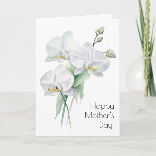 Orchidee Moederdag kaart (Voorkant)