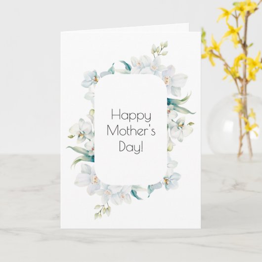 Orchidee Moederdag wenskaart Kaart (Gele Bloem)