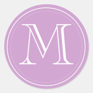 Orchidee Monogram Envelop Seal door Origami Prints Ronde Sticker