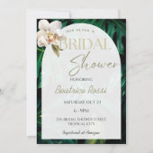 Orchidee Monstera Tropische Bruidsdouche Kaart (Voorkant)