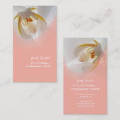 Orchidée + mousseline rose carte de visite (Devant / Derrière)