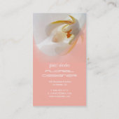 Orchidée + mousseline rose carte de visite (Dos)