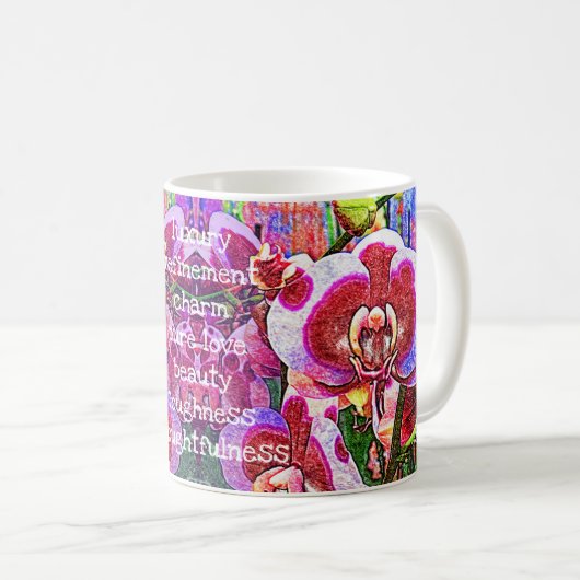 Orchidée - mug (Devant droit)