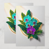 Orchidee Nights in de botanische tuin van New York Kaart (Voorkant / Achterkant)