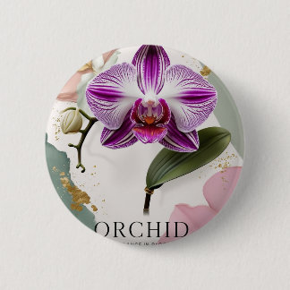 Orchidee Nights, NewYork Botanical Garden BUTTON, Ronde Button 5,7 Cm