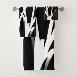 Orchidée Noir : Abstrait noir et blanc