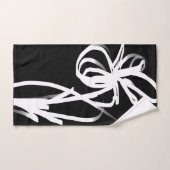 Orchidée Noir : Abstrait noir et blanc (Serviette à main)