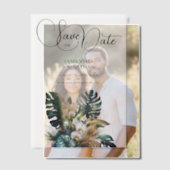 Orchidee oerwoud gebladerte tropisch bos save date vellum uitnodigingen (Offset (Koppel))