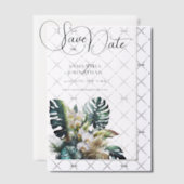 Orchidee oerwoud gebladerte tropisch bos save date vellum uitnodigingen (Offset (Uitnodiging))