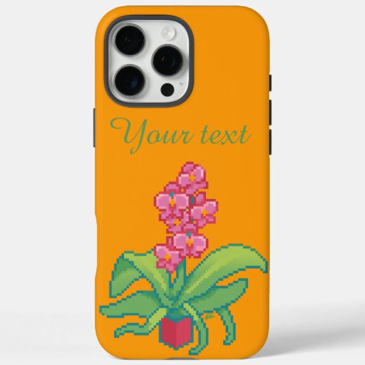 Orchidee, orchid , pixel art Case-Mate iPhone case (Achterkant)