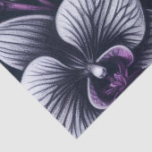 Orchidee Orchideeën Bloemen Zwart Paarse Moody Dec Tissuepapier (Detail)