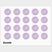 Orchidee Paarse Monogram Stickers (Vel)