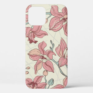 Orchidee Patroon: Elegant papier iPhone 12 Hoesje