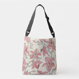 Orchidee Patroon: Elegant papier Crossbody Tas