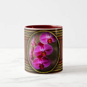 Orchidee - Phalaenopsis - De vlinderorchidee Tweekleurige Koffiemok