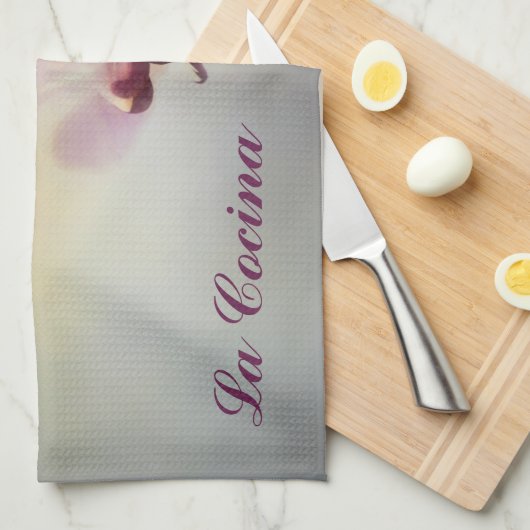 Orchidée Photo Peinture Serviette de cuisine (Quart Plié)