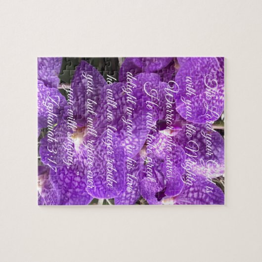 Orchidée pourpre / Puzzle biblique (Horizontal)
