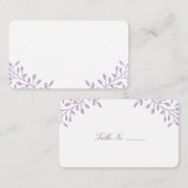 Orchidée Purple Secret Jardin Mariage Cartes de li (Devant / Derrière)