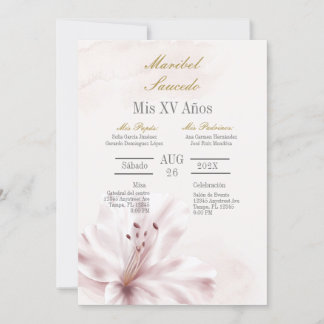 Orchidee quinceañera kaart