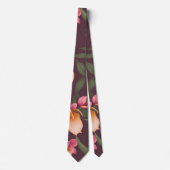 Orchidee Retro Kleurrijk Gepersonaliseerd Patroon Stropdas (Voorkant)