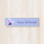 Orchidée rose bleue accrochante d'indigo de plaque (Devant)