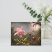 Orchidée rose et trois colibris Invitations (Debout devant)