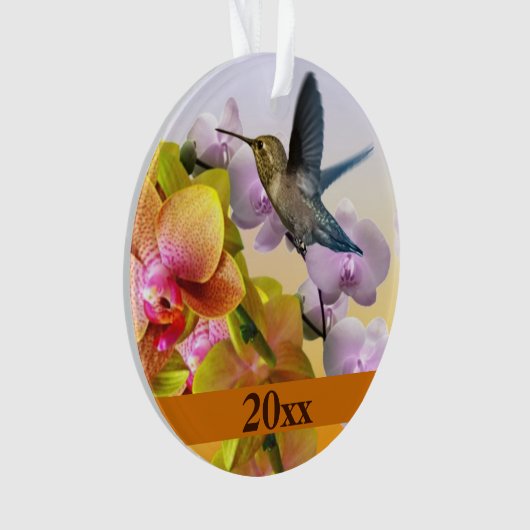 Orchidée rose jaune pourpre de colibri (devant)