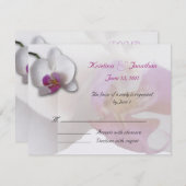 Orchidée rose RSVP 5.5x4.25 Invitation (Devant / Derrière)