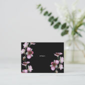Orchidée rose sur carte noire (Debout devant)