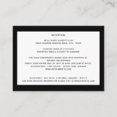 Orchidée rose sur carte noire (Dos)