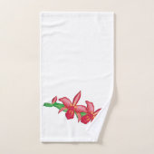 Orchidée rouge (Serviette à main)