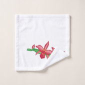 Orchidée rouge (Gant de toilette)