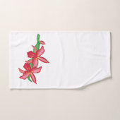 Orchidée rouge (Serviette à main)
