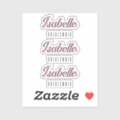 Orchidee Roze 3D Grappige Naam Bruidsmeisje   Sticker (Vel)