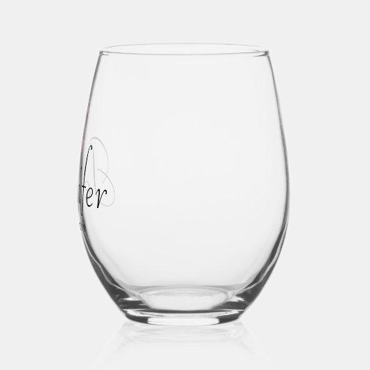 orchidee roze verjaardagsnummer | Zwarte naam Datu Wijnglas Zonder Voet (Links)