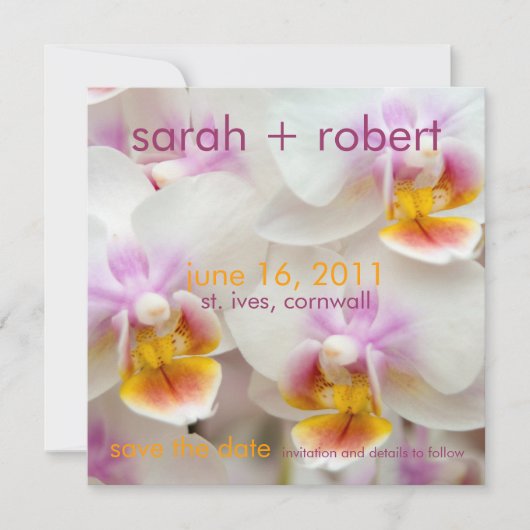 Orchidee • Save the Date Aankondiging (Voorkant)